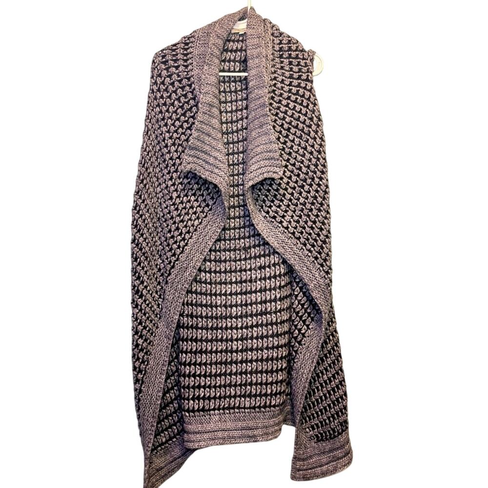 Berretti Made in Italy Chunky Knit Open Front Cardigan Vest | Size Large